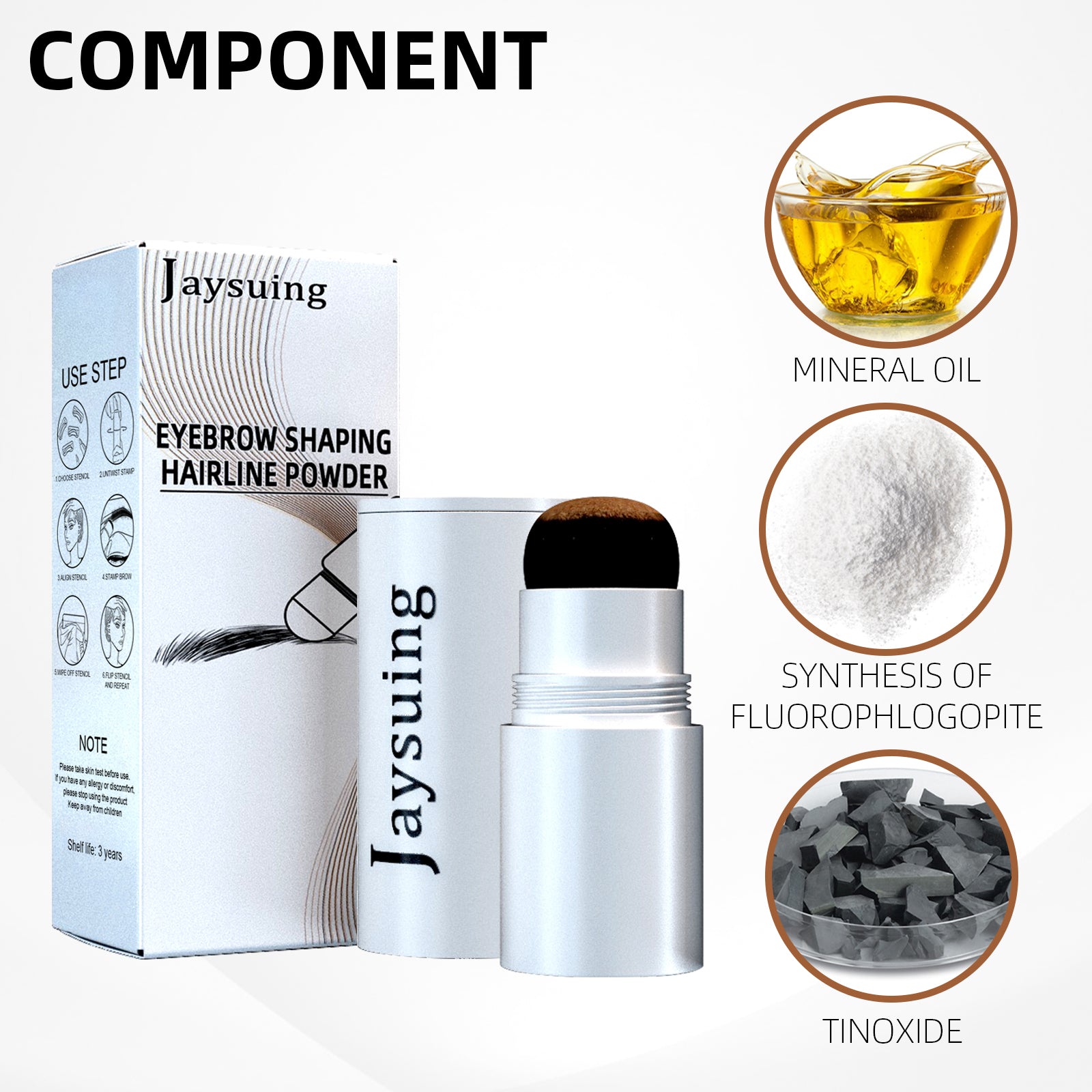 Eyebrow Print Set, Embellishing Hairline Eyebrow Contour Shadow Portable Eyebrow Powder
