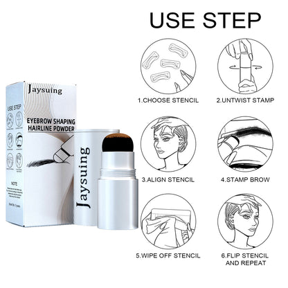Jaysuing Eyebrow Printing Set Eyebrow Powder Hairline Retouching Eyebrow Shape Portable Hairline Eyebrow Repair Shadow Powder