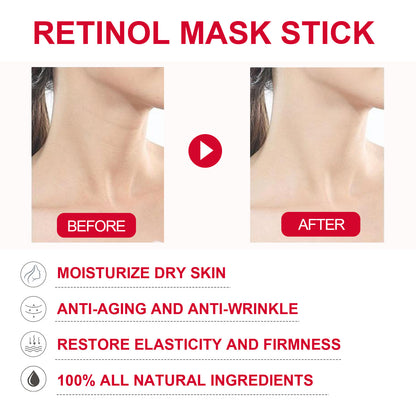 Retinol Mask Stick, Moisturize Dry Skin Tight Elastic Smooth Water