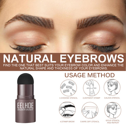 Eyebrow Print Mold Eyebrow, Lazy Eyebrows Fill Makeup Eyebrow Cake Waterproof Hairline Powder