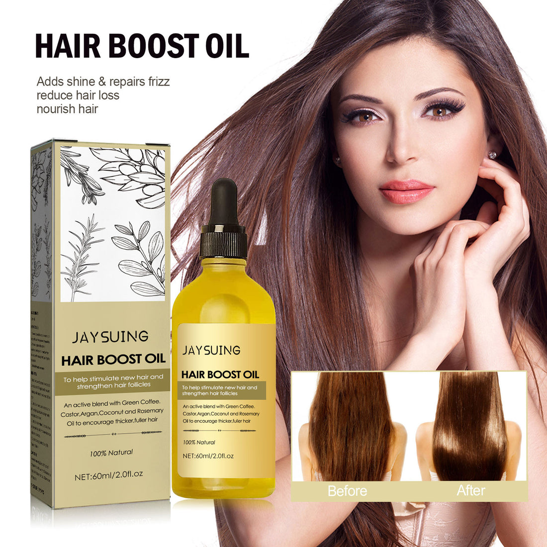 Rosemary Dense Hair Essential Oil, Prevent Hair Loss, Repair Frizz And Dry Hair Dense Hair Essential Oil